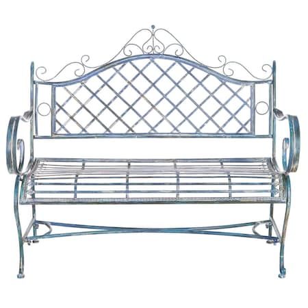 Safavieh Abner Bench, Antique Blue PAT5017C